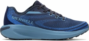 Merrell Morphlite Mens Trail Running Shoes - Blue Merrell hiking shoes with durable soles