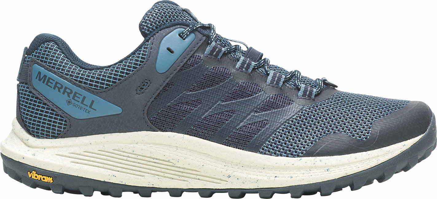Merrell Nova 3 GORE-TEX Mens Trail Running Shoes - Blue Merrell hiking shoes with durable soles