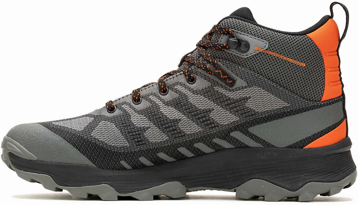 Merrell Speed Eco Mid Waterproof Mens Walking Boots - Grey Hiking Footwear
