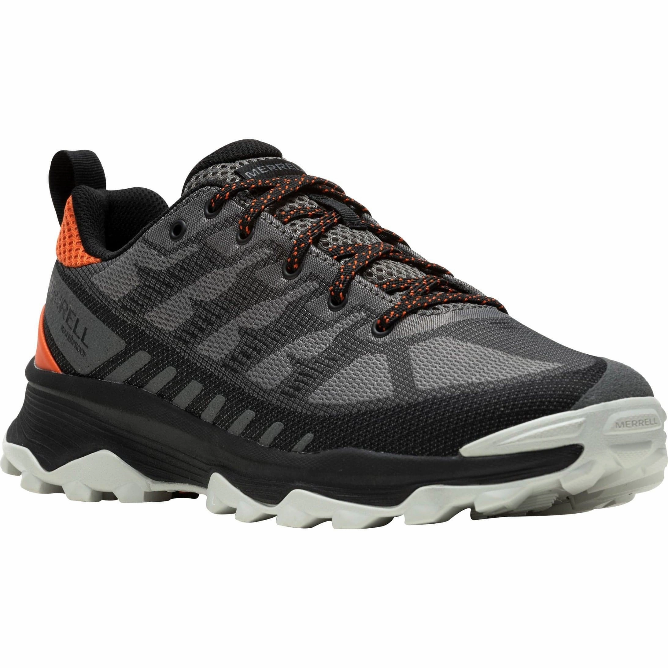 Merrell Speed Eco Waterproof Mens Walking Shoes - Grey Hiking Footwear