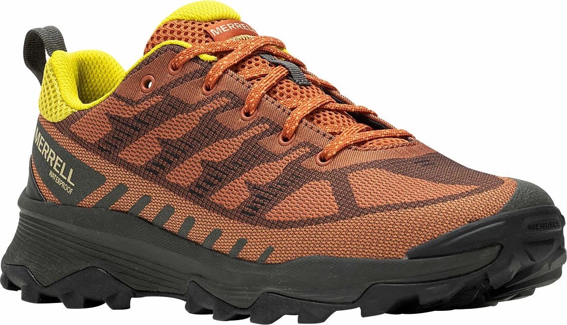 Merrell Speed Eco Waterproof Mens Walking Shoes - Orange Performance Hiking Shoes