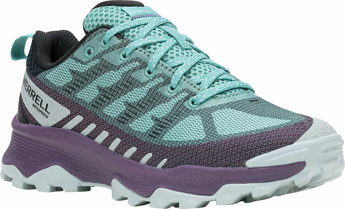 Merrell Speed Eco Waterproof Womens Walking Shoes - Green Outdoor Trek Shoes
