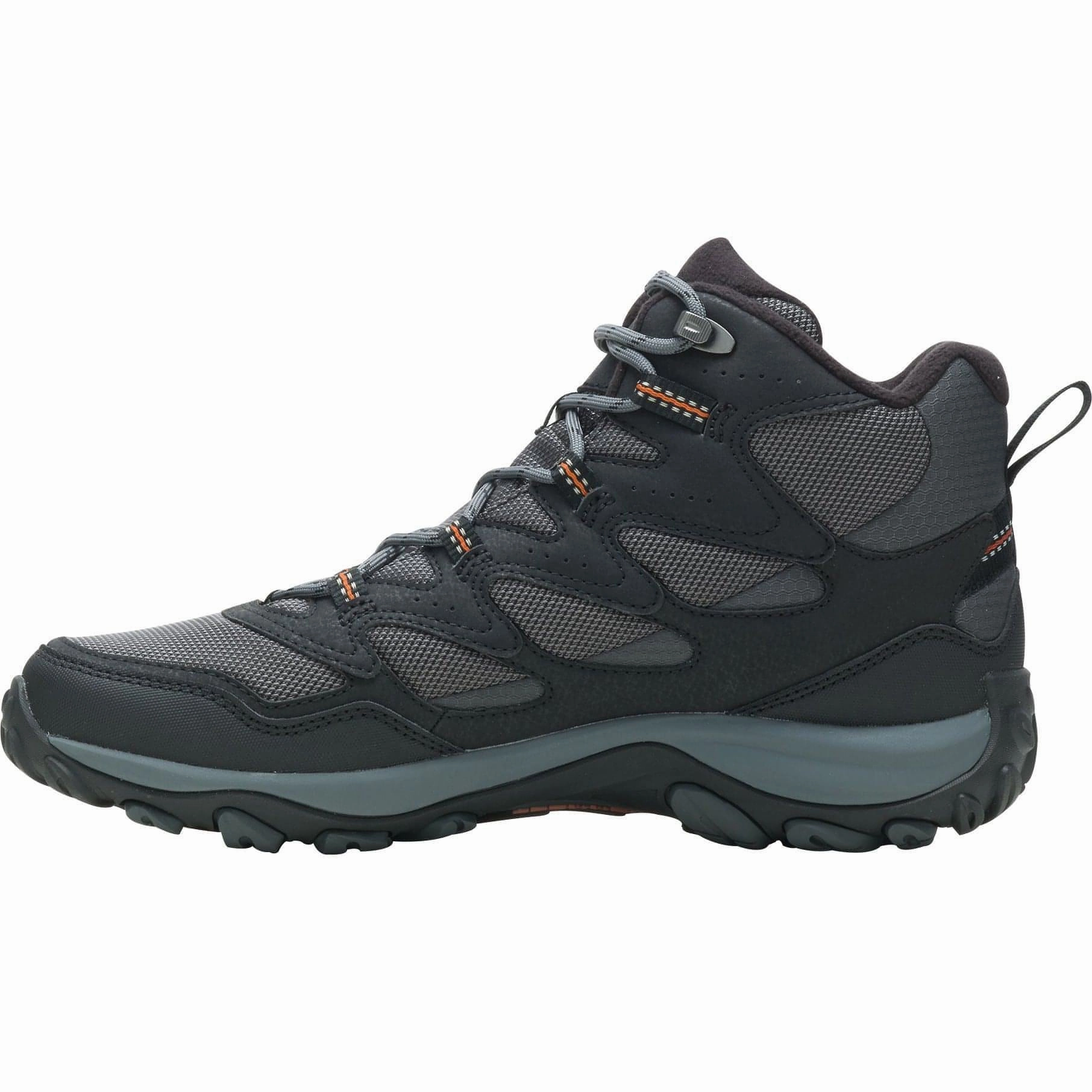 Merrell West Rim Sport Thermo Mid Mens Waterproof Walking Boots - Black Performance Hiking Shoes