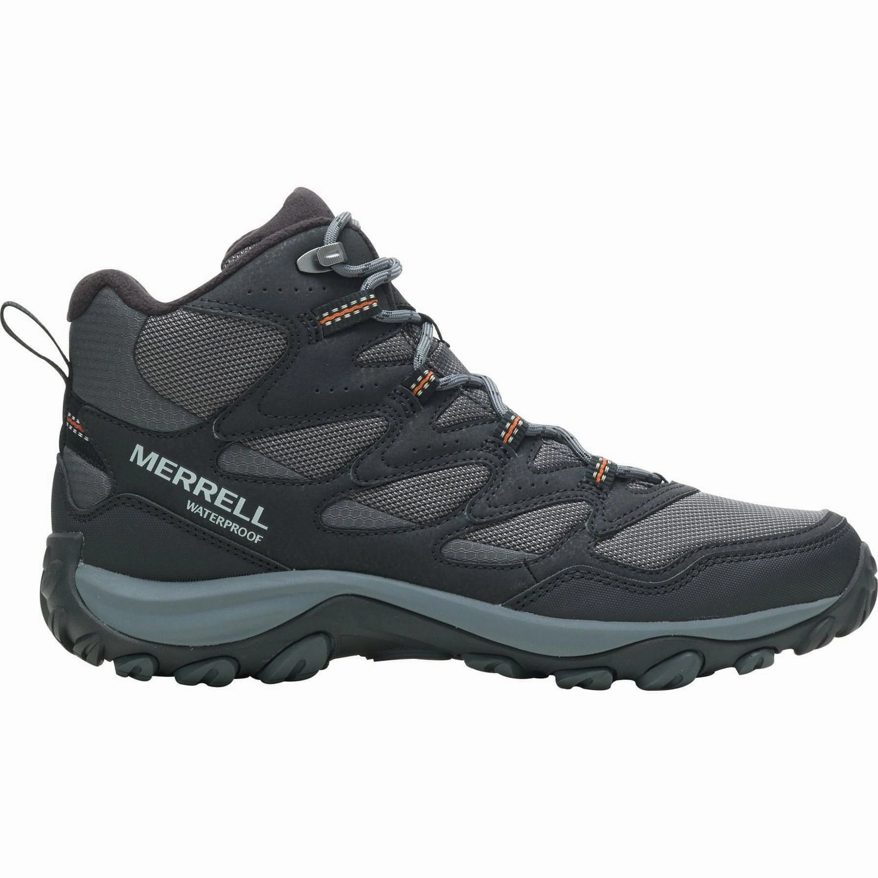 Merrell West Rim Sport Thermo Mid Mens Waterproof Walking Boots - Black Merrell shoe options