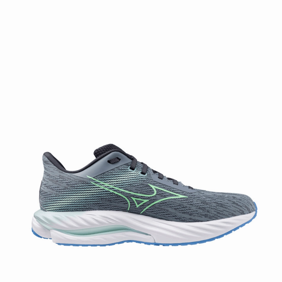 Mizuno Men's Wave Inspire 21 Running Shoes in Tradewinds/Neo Mint/Frontier Blue SS25 Mizuno durable running shoes for pavement