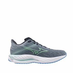 Mizuno Men's Wave Inspire 21 Running Shoes in Tradewinds/Neo Mint/Frontier Blue SS25 Mizuno durable running shoes for pavement