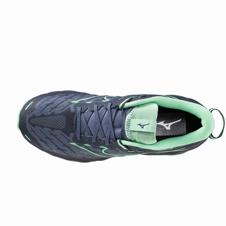 Mizuno Men's Wave Mujin 10 Running Shoes in Vintage Indigo/Neo Mint/India Ink SS25 Mizuno reliable running shoes