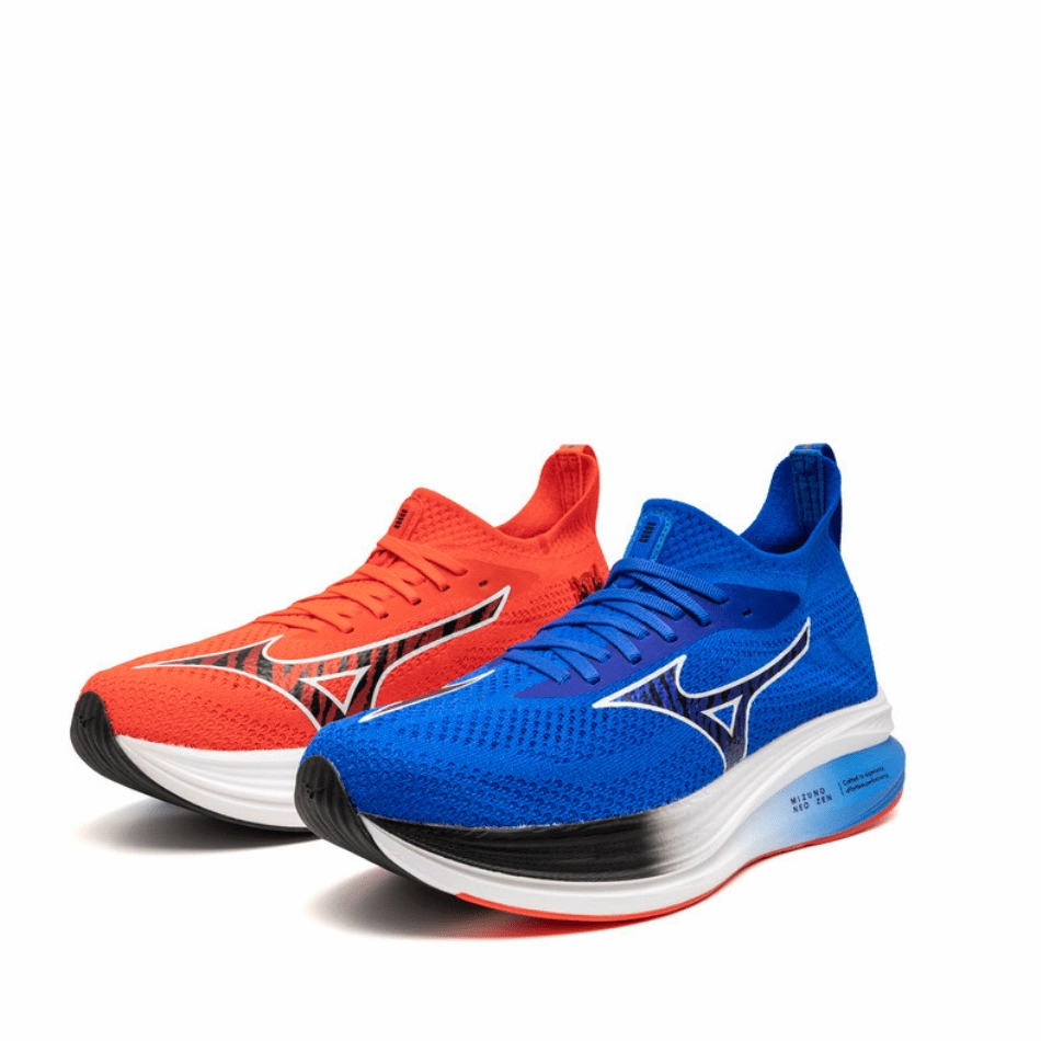 Mizuno Unisex Neo Zen Shoes in Oni Demon Baseball Blue/Black/Mizuno Ignition Red SS25 Mizuno reliable running shoes