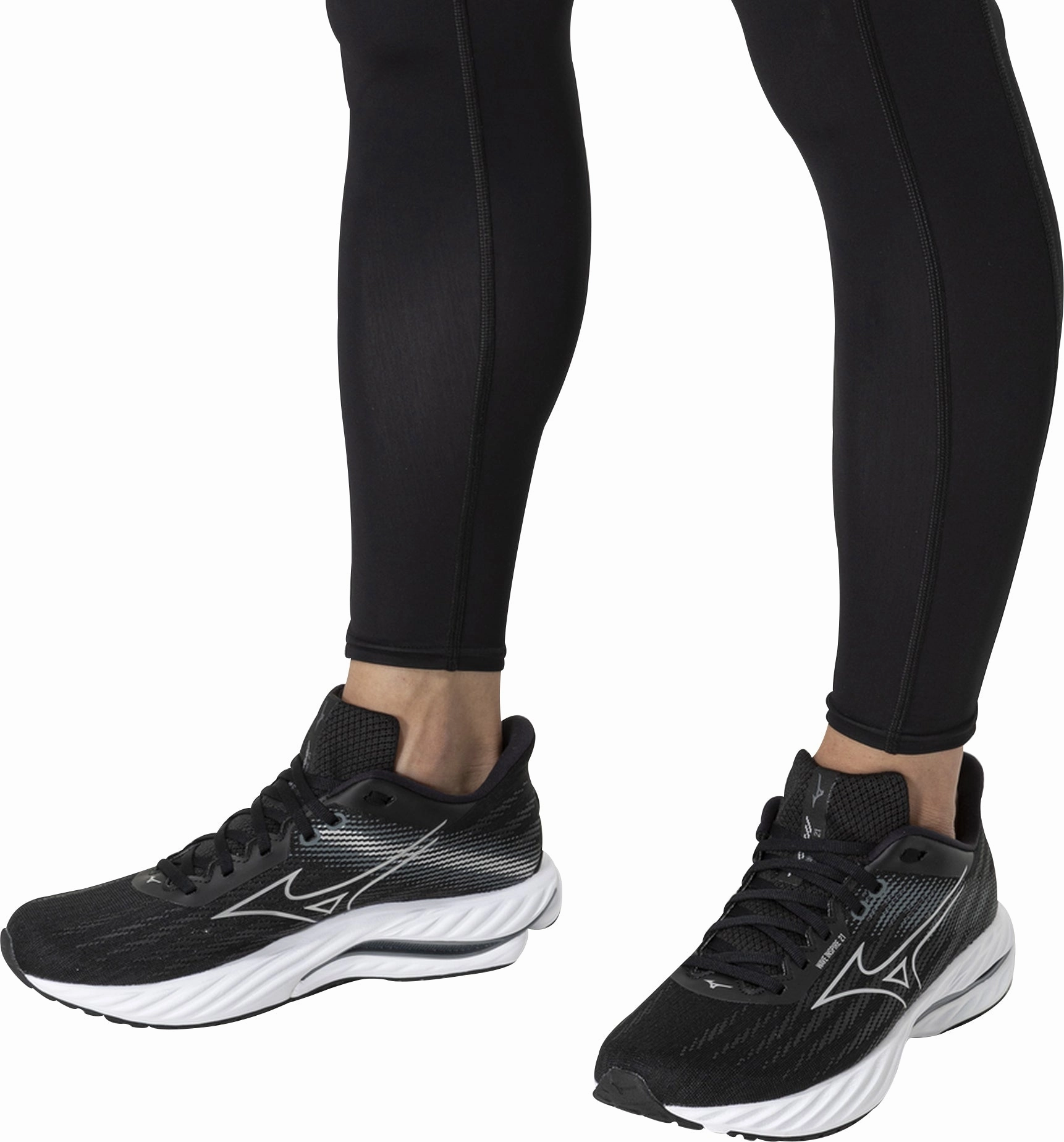 Mizuno Wave Inpsire 21 Mens Running Shoes - Black Performance Sneakers