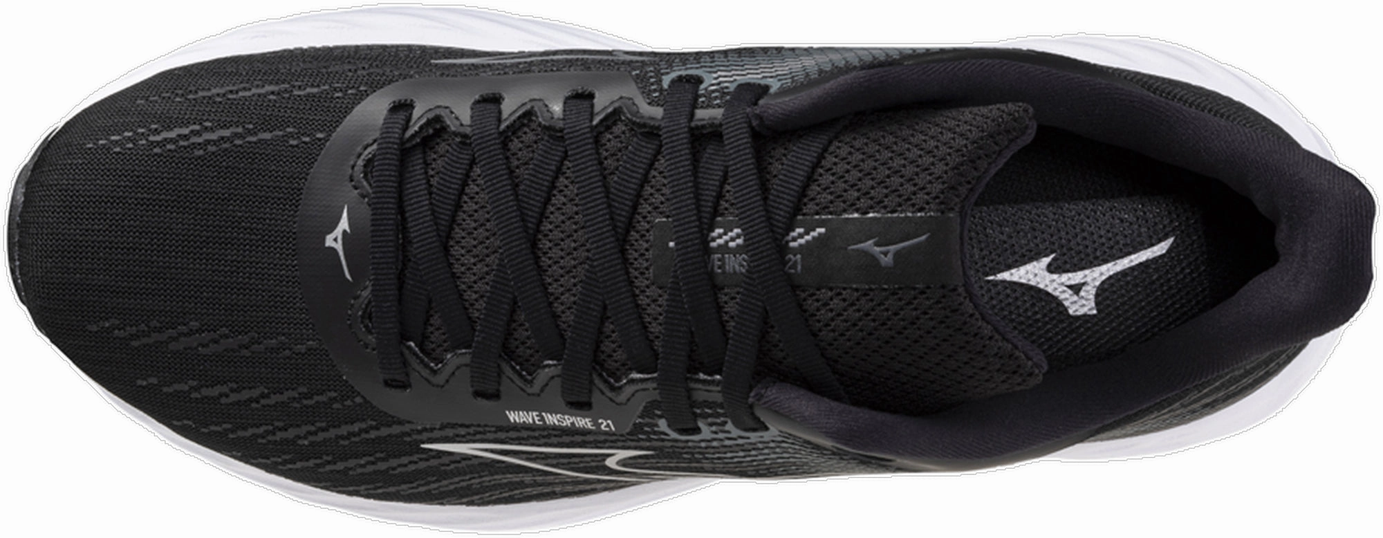 Mizuno Wave Inpsire 21 Mens Running Shoes - Black Performance Sneakers