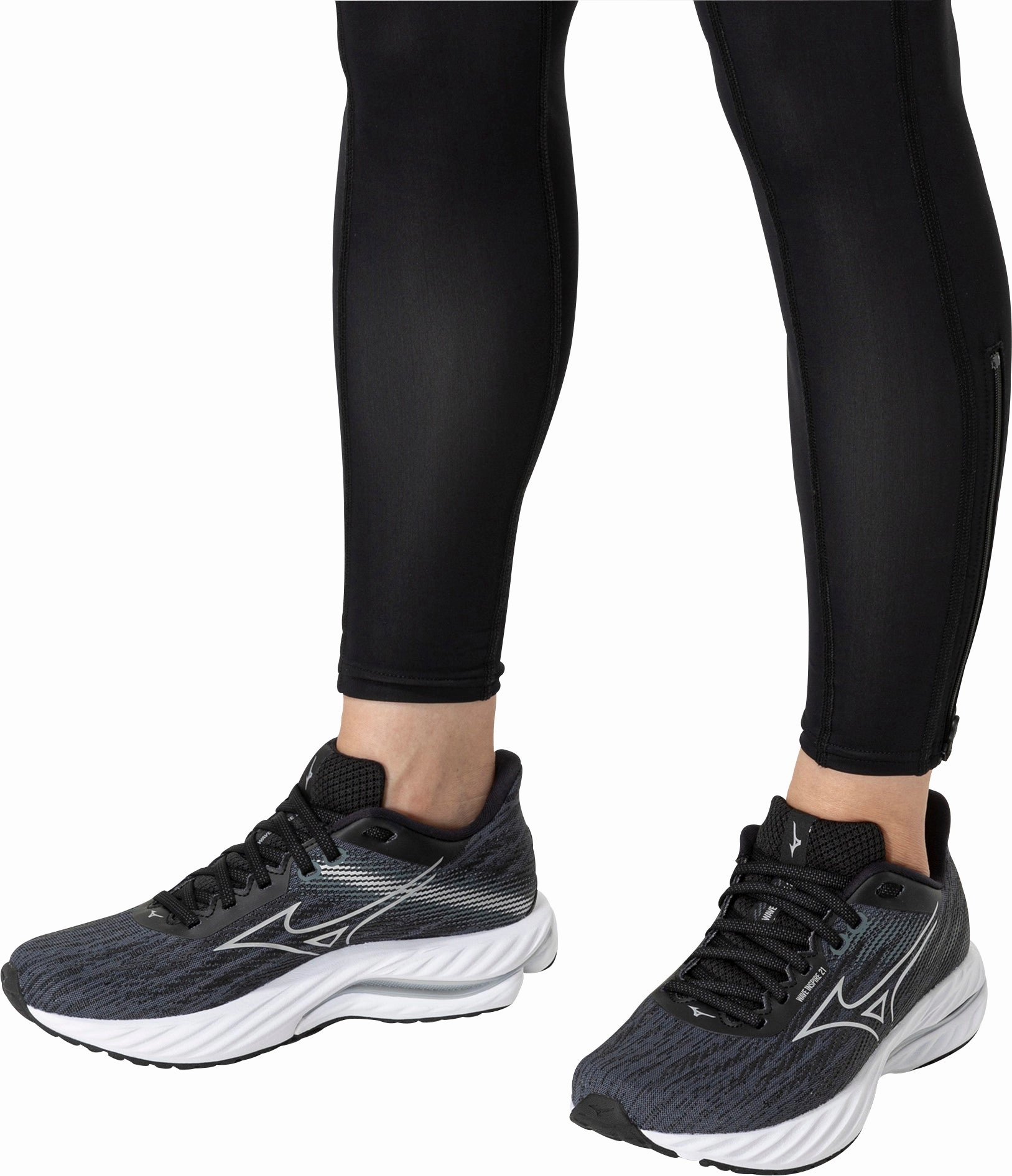 Mizuno Wave Inspire 21 Womens Running Shoes - Black Performance Sneakers