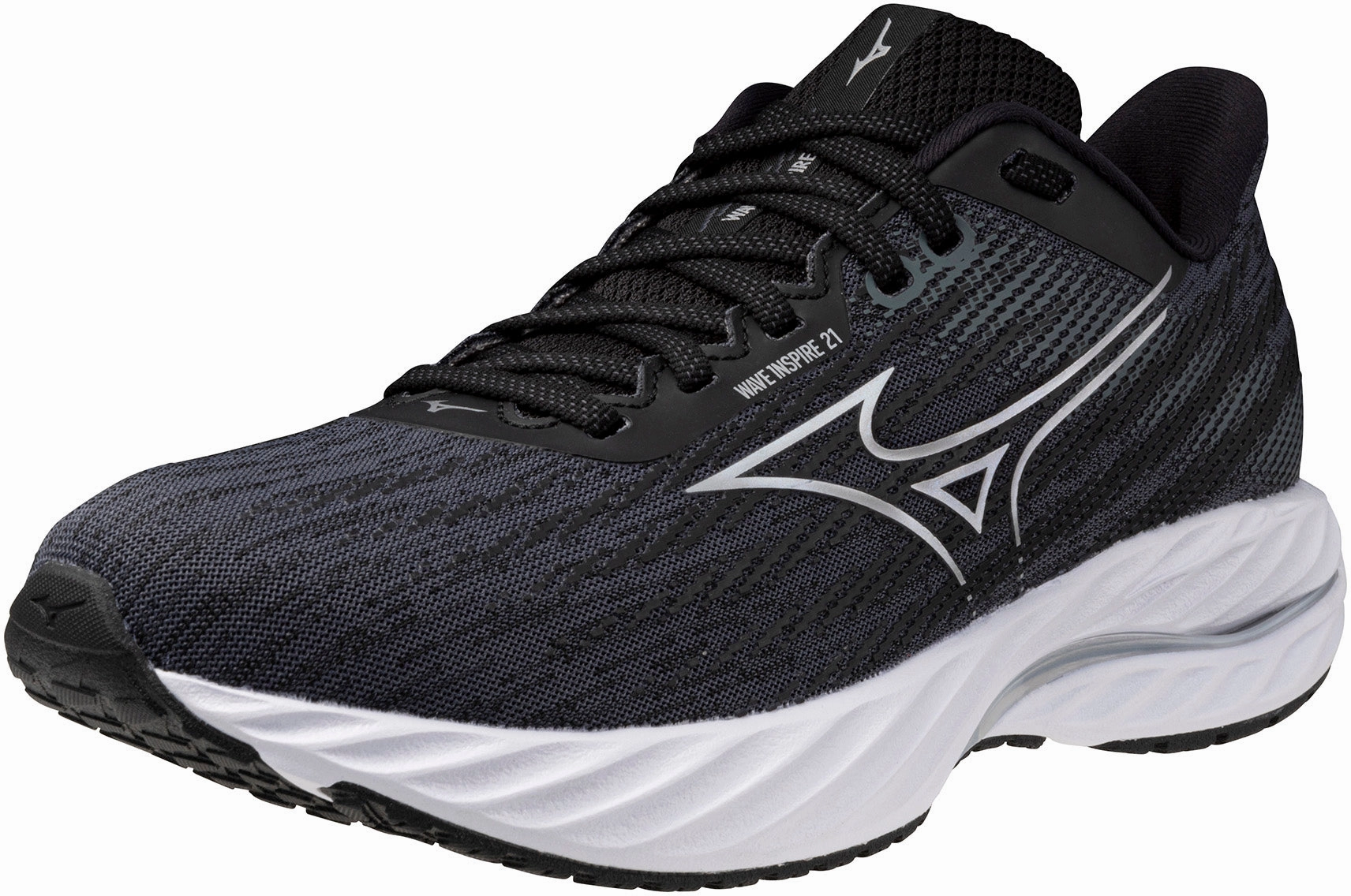 Mizuno Wave Inspire 21 Womens Running Shoes - Black Performance Sneakers