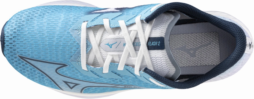 Mizuno Wave Rebellion Flash 2 Womens Running Shoes - Blue Performance Sneakers