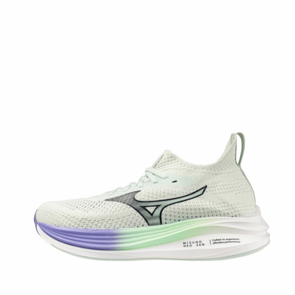 Mizuno Women's Neo Zen Running Shoes in Hint of Mint/India Ink/Paisley Purple SS25 Mizuno reliable running shoes
