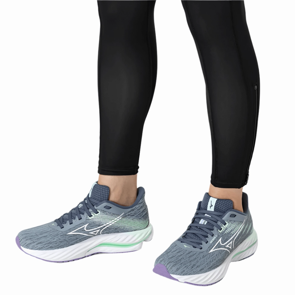 Mizuno Women's Wave Inspire 21 Running Shoes in Tradewinds/White/Neo Mint SS25 Mizuno reliable running shoes
