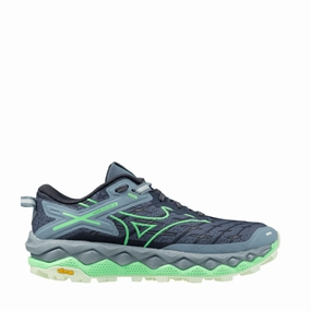 Mizuno Women's Wave Mujin 10 Running Shoes in Violet Indigo/Neo Mint/Citadel SS25 Mizuno durable running shoes for pavement