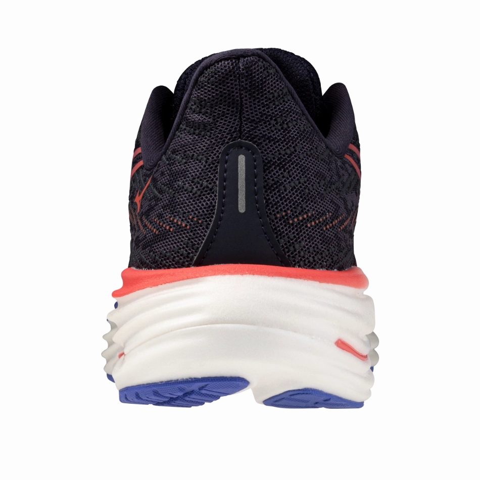 Mizuno Women's Wave Rider 29 Running Shoes in Odyssey Gray/Iris Bloom/Calypso Coral AW25 Mizuno reliable running shoes
