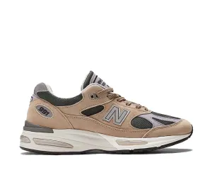 New Balance 991v2  Made in UK "Cement" New Balance shoes with classic athletic silhouette