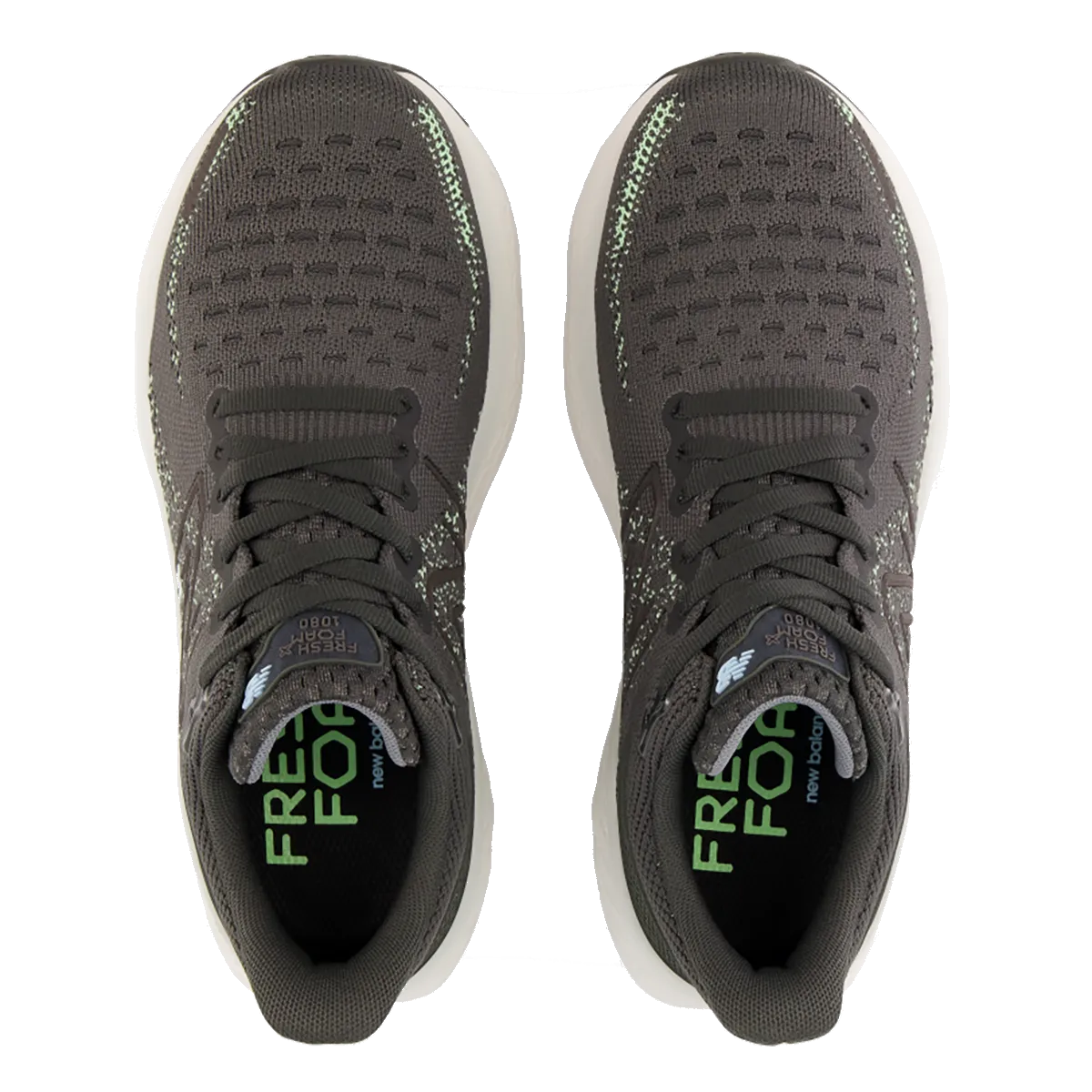 New Balance Fresh Foam X 1080 V12 - Blacktop - Green Aura - Bleach Blue NB women's styles