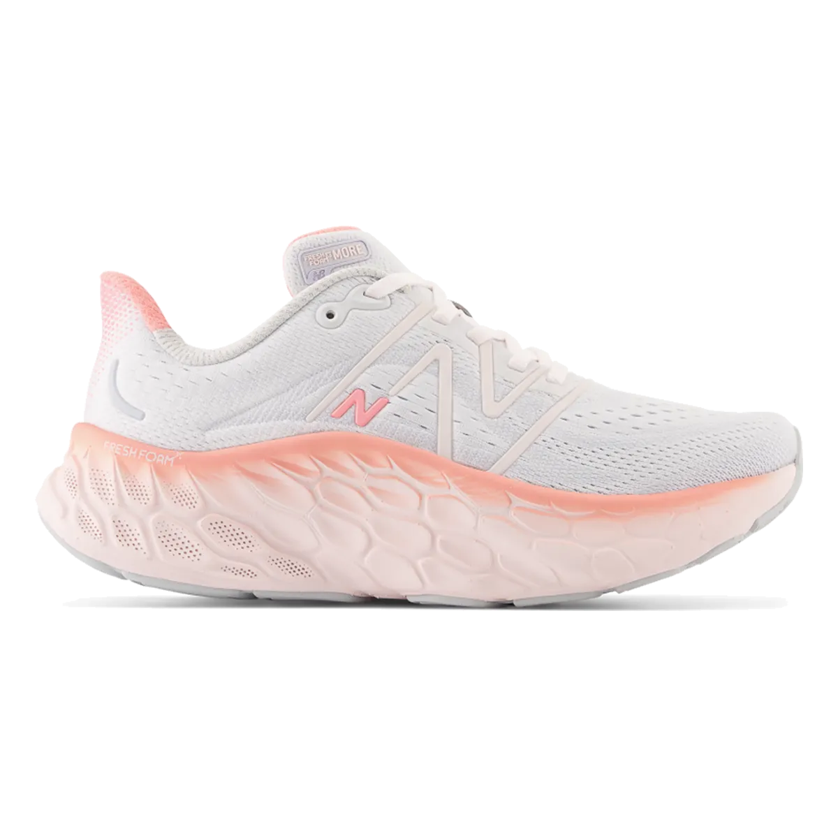New Balance Fresh Foam X More V4 - Quartz Grey - Washed Pink - Grapefruit new balance assorted sneakers wide color range