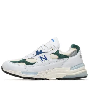 New Balance Made In USA 992 - White/Marsh Green New Balance casual trainers with arch support