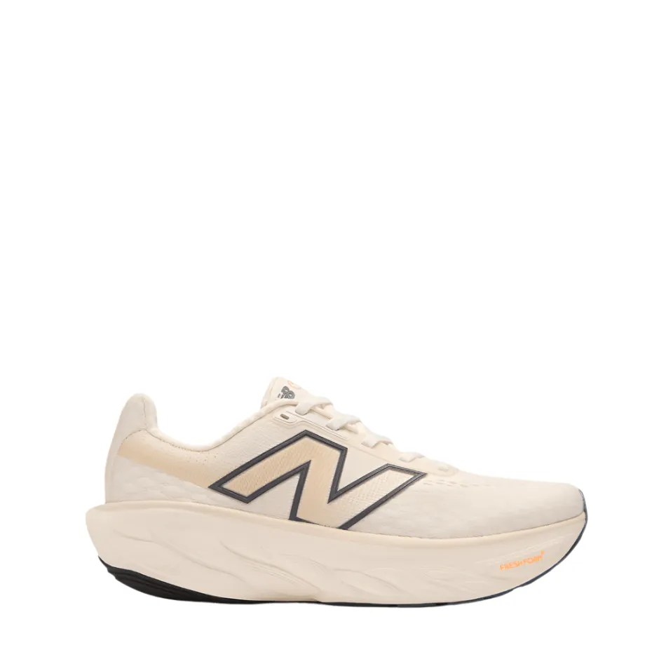 New Balance Men's Fresh Foam X 1080 v14 Running Shoes in Sea Salt/Vintage Indigo/Hot Mango SS25 New Balance supportive walking shoes for comfort