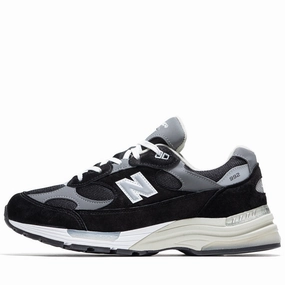 New Balance Made in USA 992 - Black/Grey New Balance casual trainers with arch support
