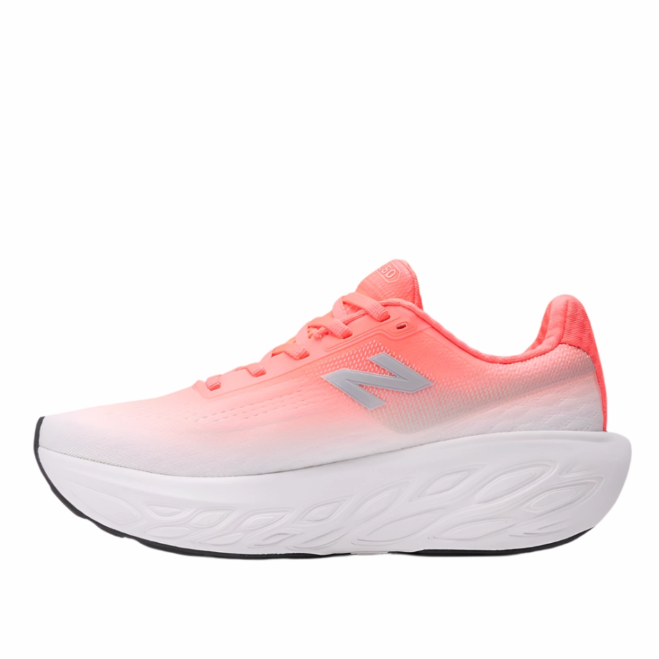 New Balance Women's 1080 v14 D Wide Fit Running Shoes in Urgent Red/Silver Metallic/Light Silver Metallic AW25 New Balance women's athletic footwear
