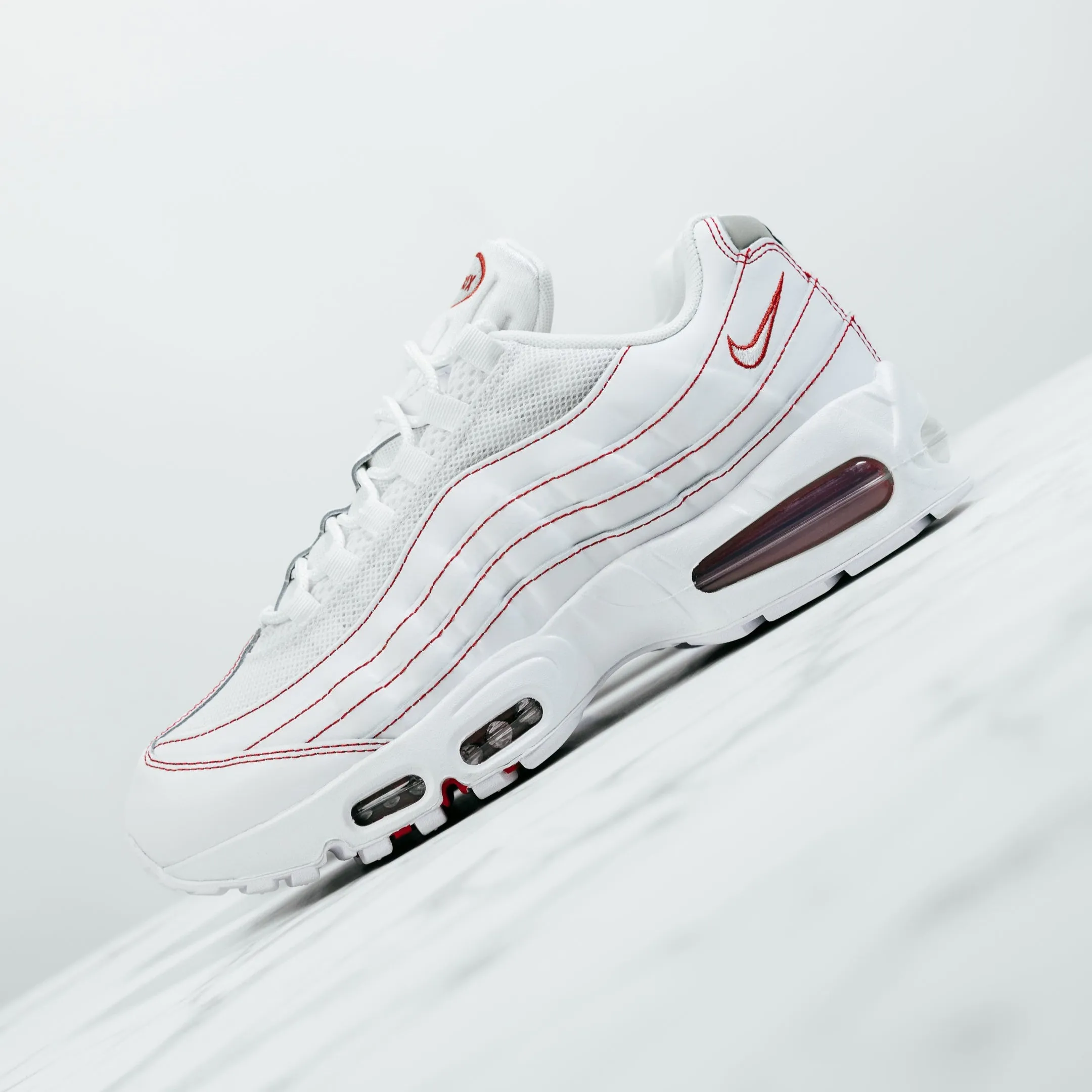 Nike Air Max 95 OG - White/University Red Nike signature shoe looks