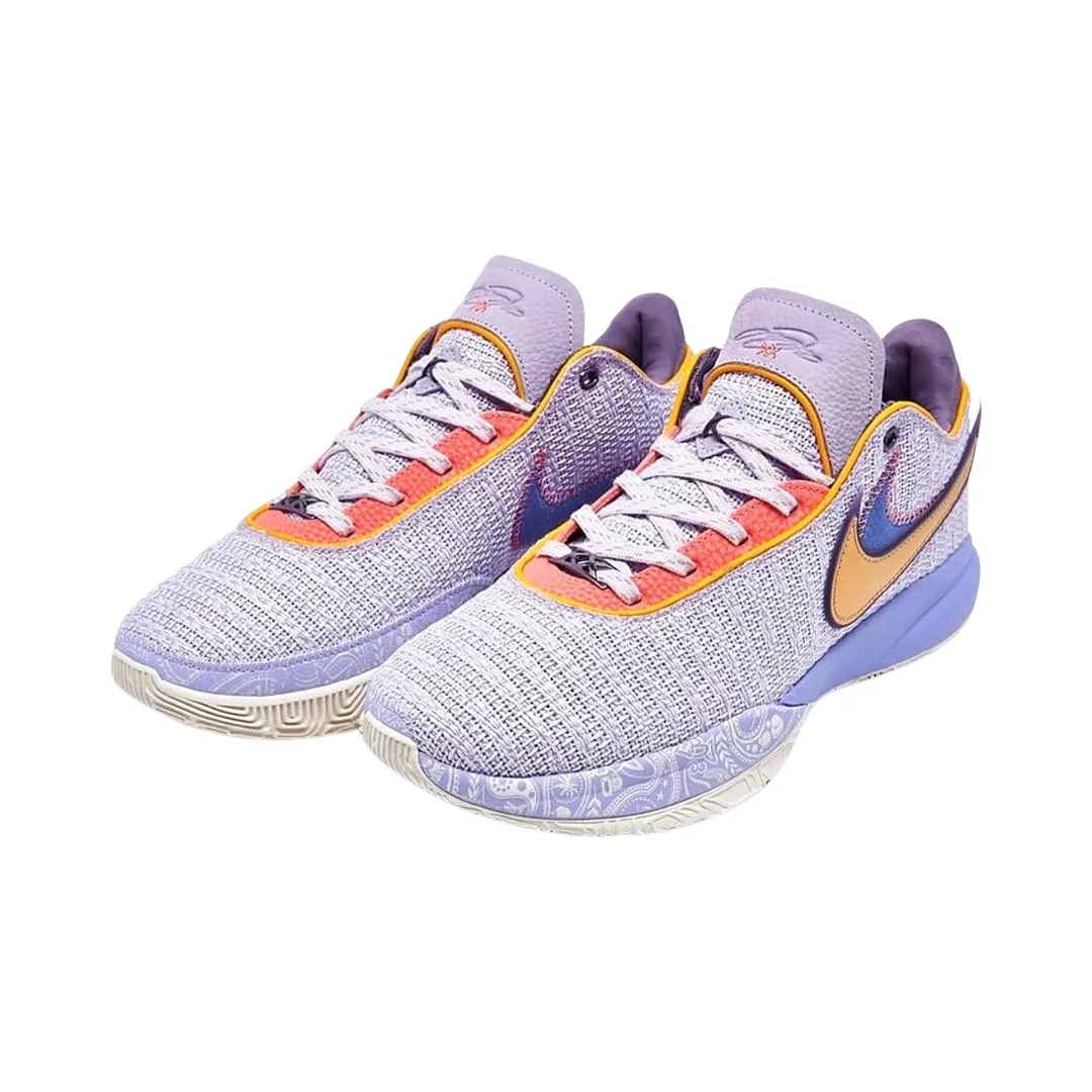Nike Lebron XX Violet Frost Metallic Gold Street Shoes