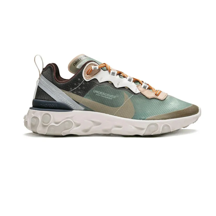 Nike React Element 87 Undercover Green Mist Linen Summit White Nike casual sneakers with modern design