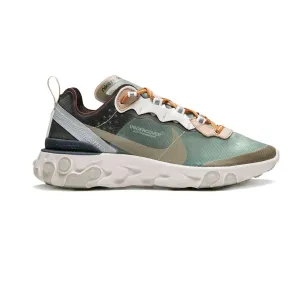 Nike React Element 87 Undercover Green Mist Linen Summit White Nike casual sneakers with modern design