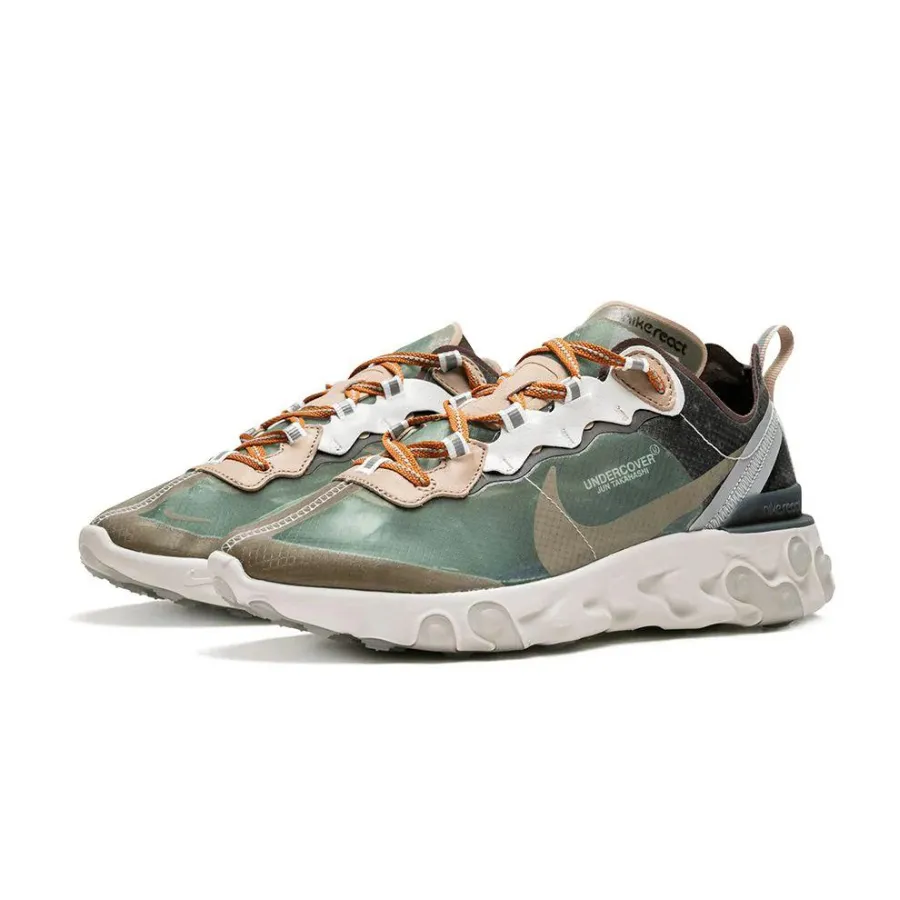 Nike React Element 87 Undercover Green Mist Linen Summit White Street Shoes