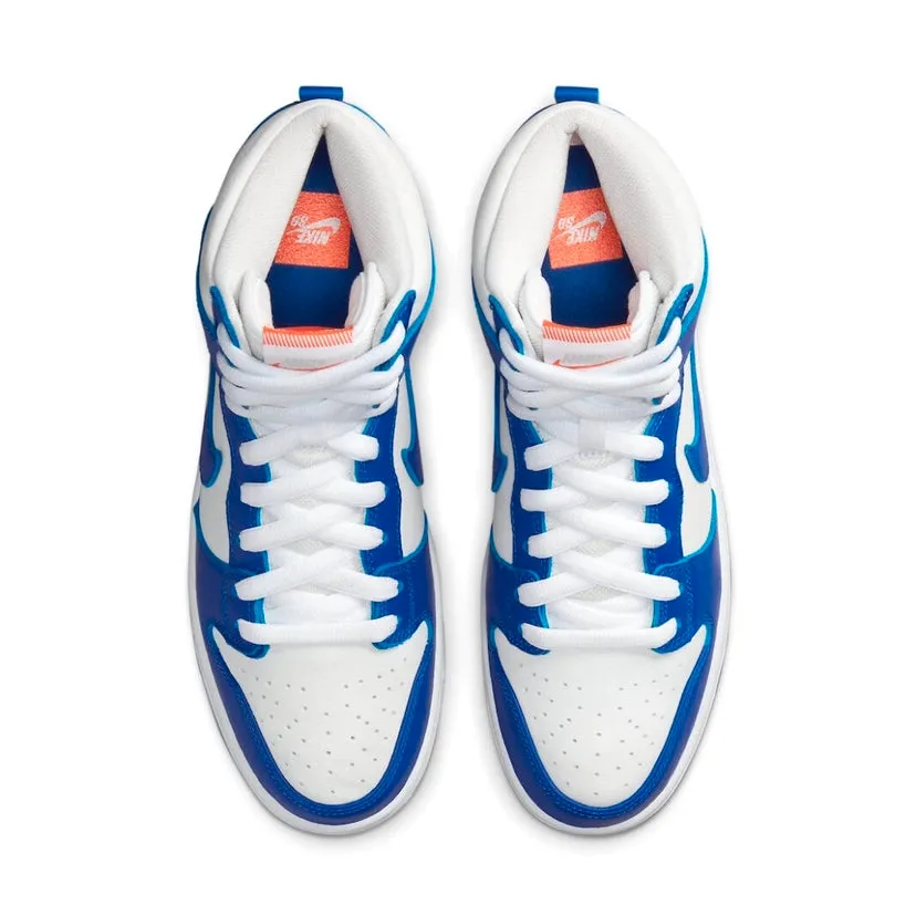 Nike SB Dunk High Pro ISO Orange Label Kentucky White Blue Street Shoes
