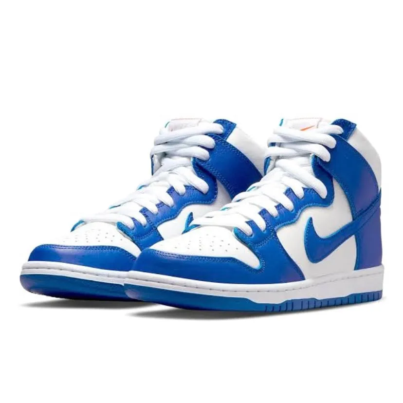 Nike SB Dunk High Pro ISO Orange Label Kentucky White Blue Street Shoes