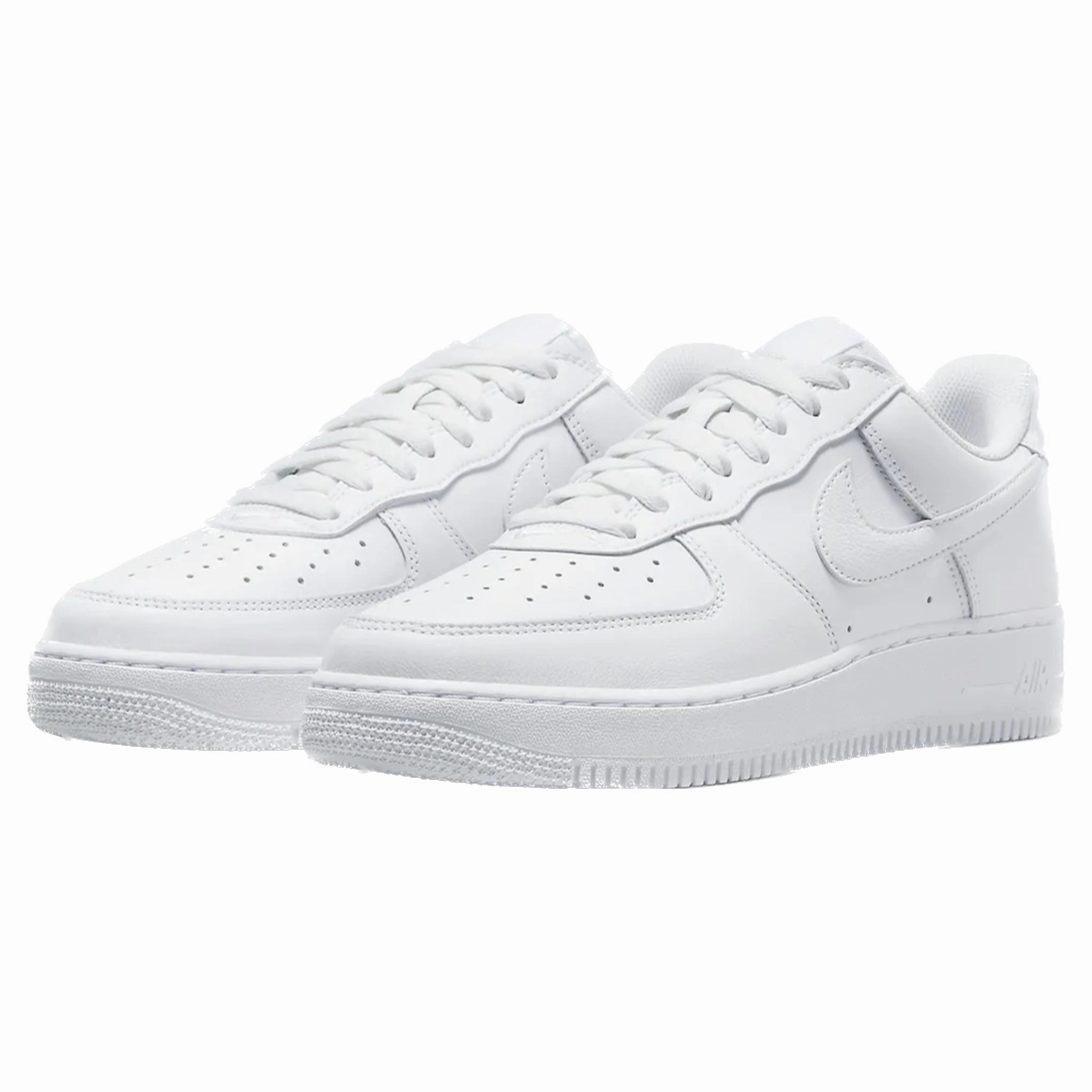 Nike Air Force 1 '07 Low Color of the Month Triple White Metallic Gold Modern Sneakers