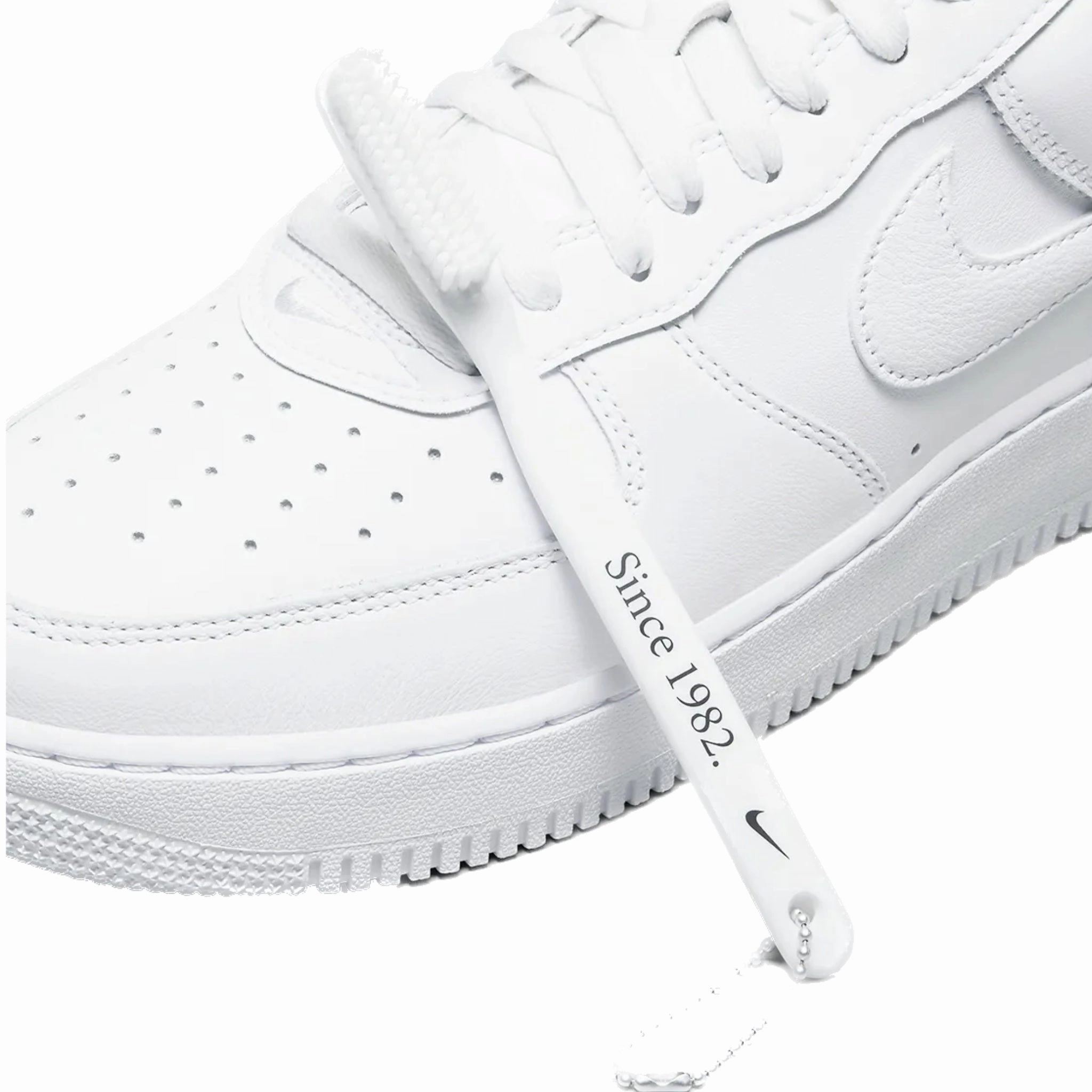 Nike Air Force 1 '07 Low Color of the Month Triple White Metallic Gold Modern Sneakers