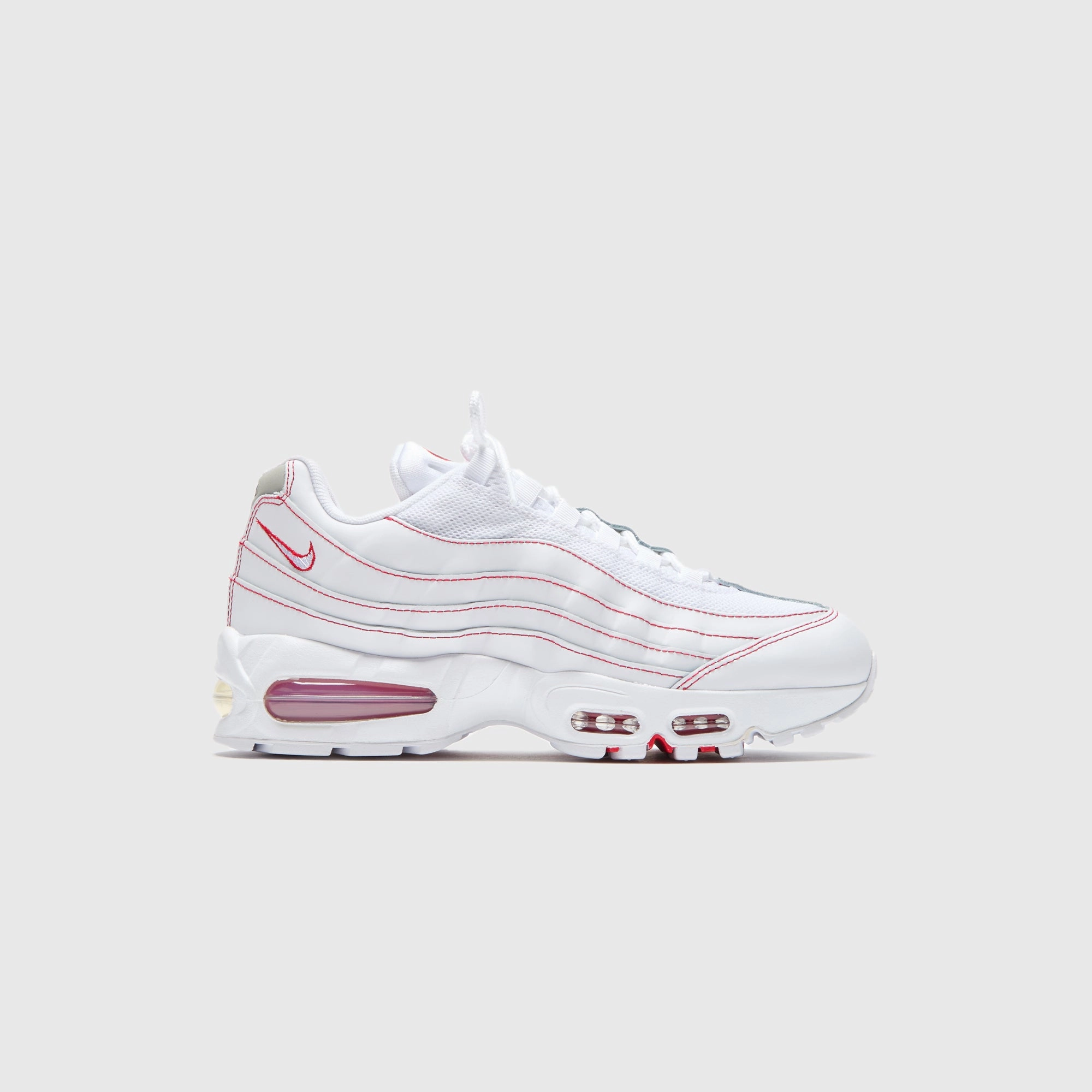 Nike Air Max 95 OG - White / University Red / Wolf Grey Nike casual sneakers for men and women