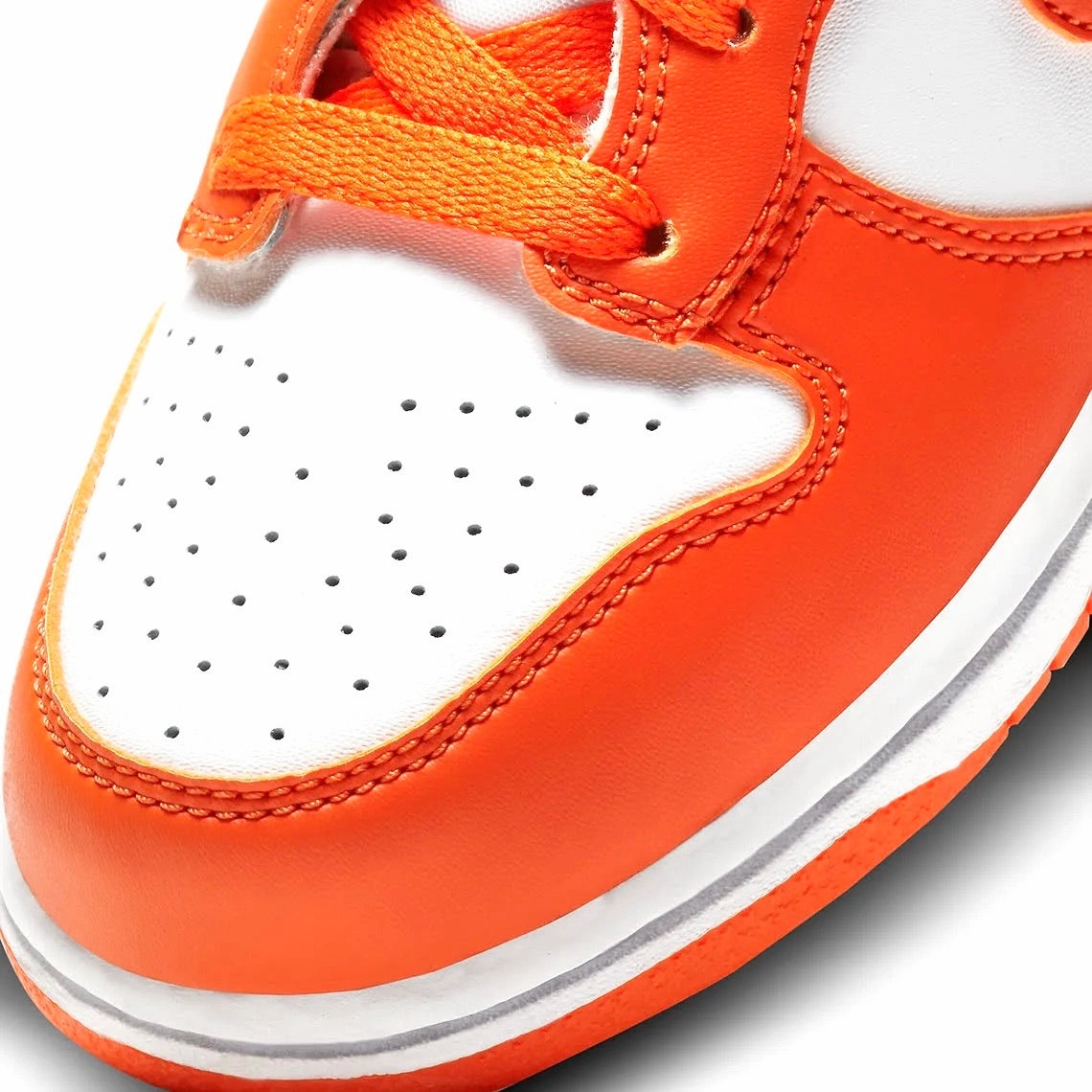Nike Dunk Hi Retro GS Syracuse White Orange Blaze White Modern Sneakers