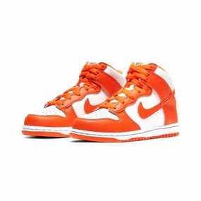 Nike Dunk Hi Retro GS Syracuse White Orange Blaze White Nike training shoes with flexible soles