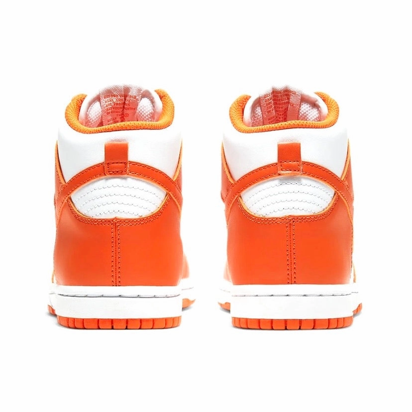 Nike Dunk Hi Retro GS Syracuse White Orange Blaze White Modern Sneakers
