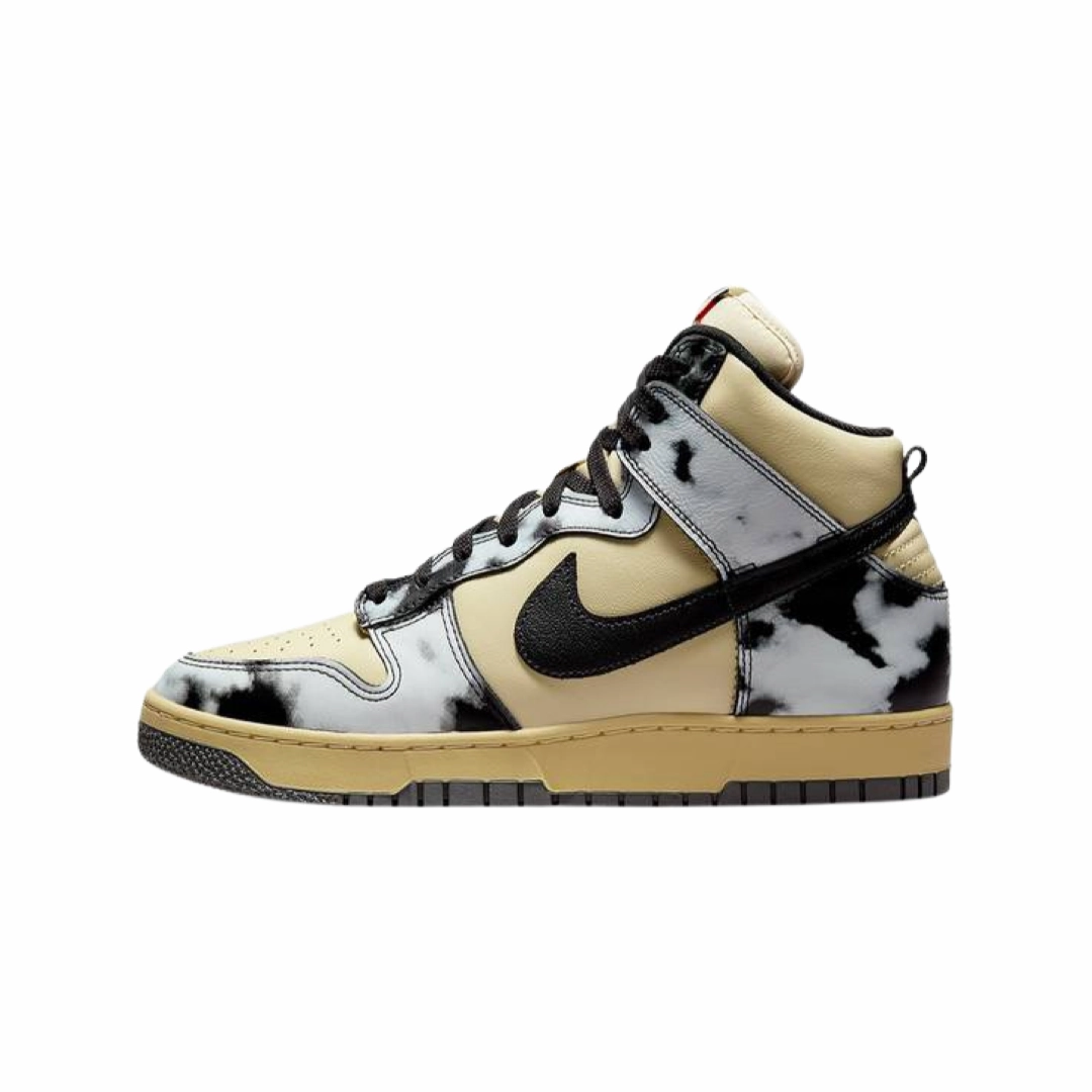 Nike Dunk High 1985 Lemon Drop Black Saturn Gold Nike training shoes with flexible soles