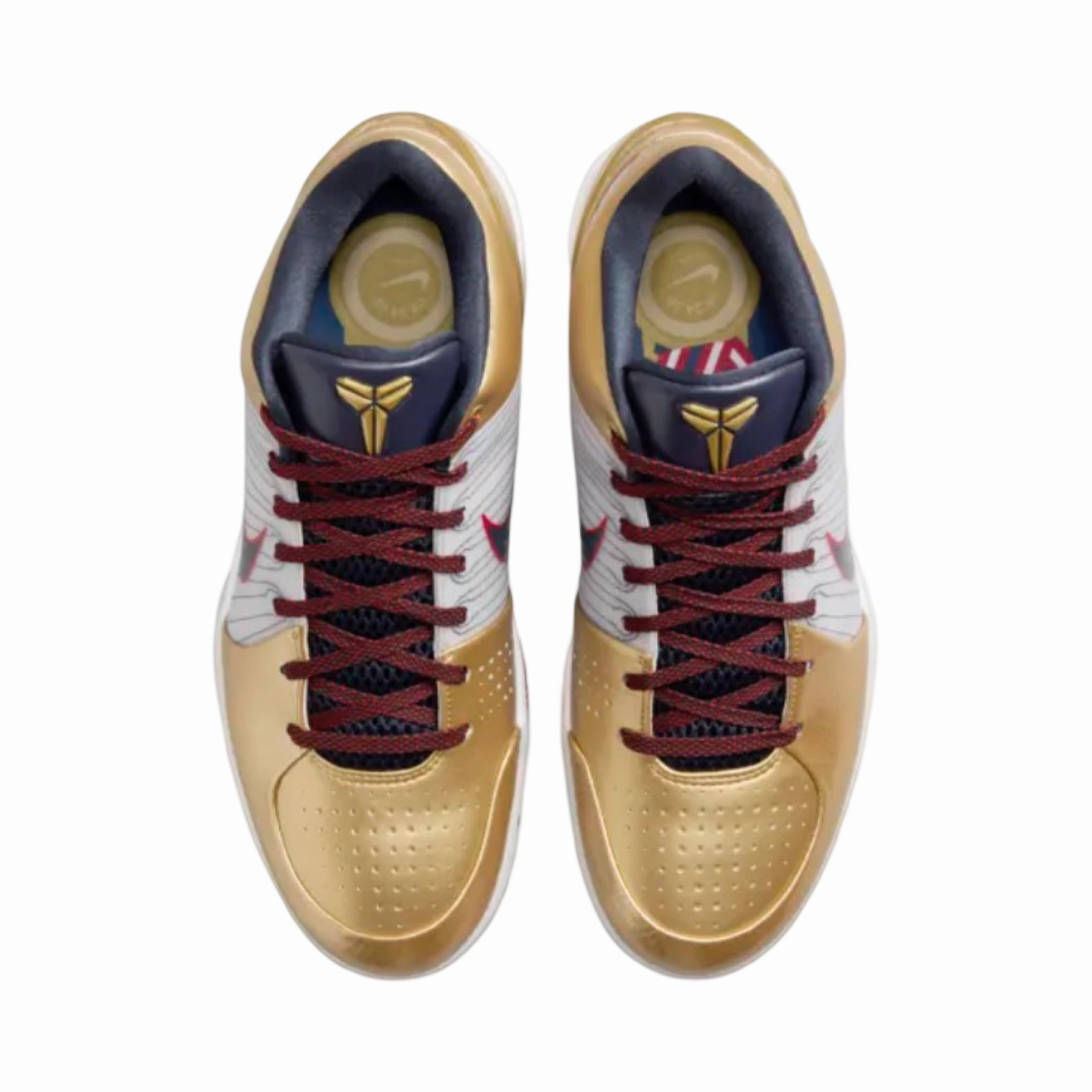 Nike Kobe 4 Olympic Gold Medal Metallic Gold Black Street Shoes