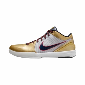 Nike Kobe 4 Olympic Gold Medal Metallic Gold Black Nike casual sneakers with modern design