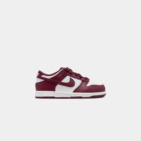 Nike PS Dunk Low - White / Redwood / Gym Red Nike casual sneakers for men and women