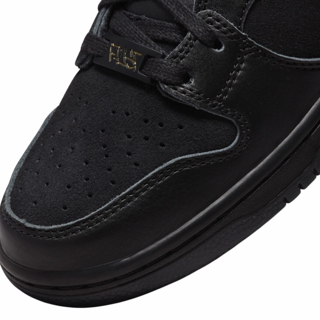 Nike SB Dunk Hi Black Metallic Gold Street Shoes