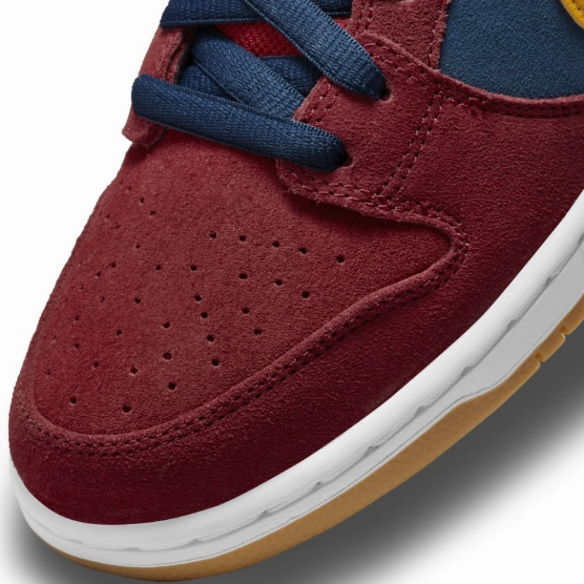 Nike SB Dunk Low Pro Premium Barcelona Navy University Gold Gym Red Street Shoes