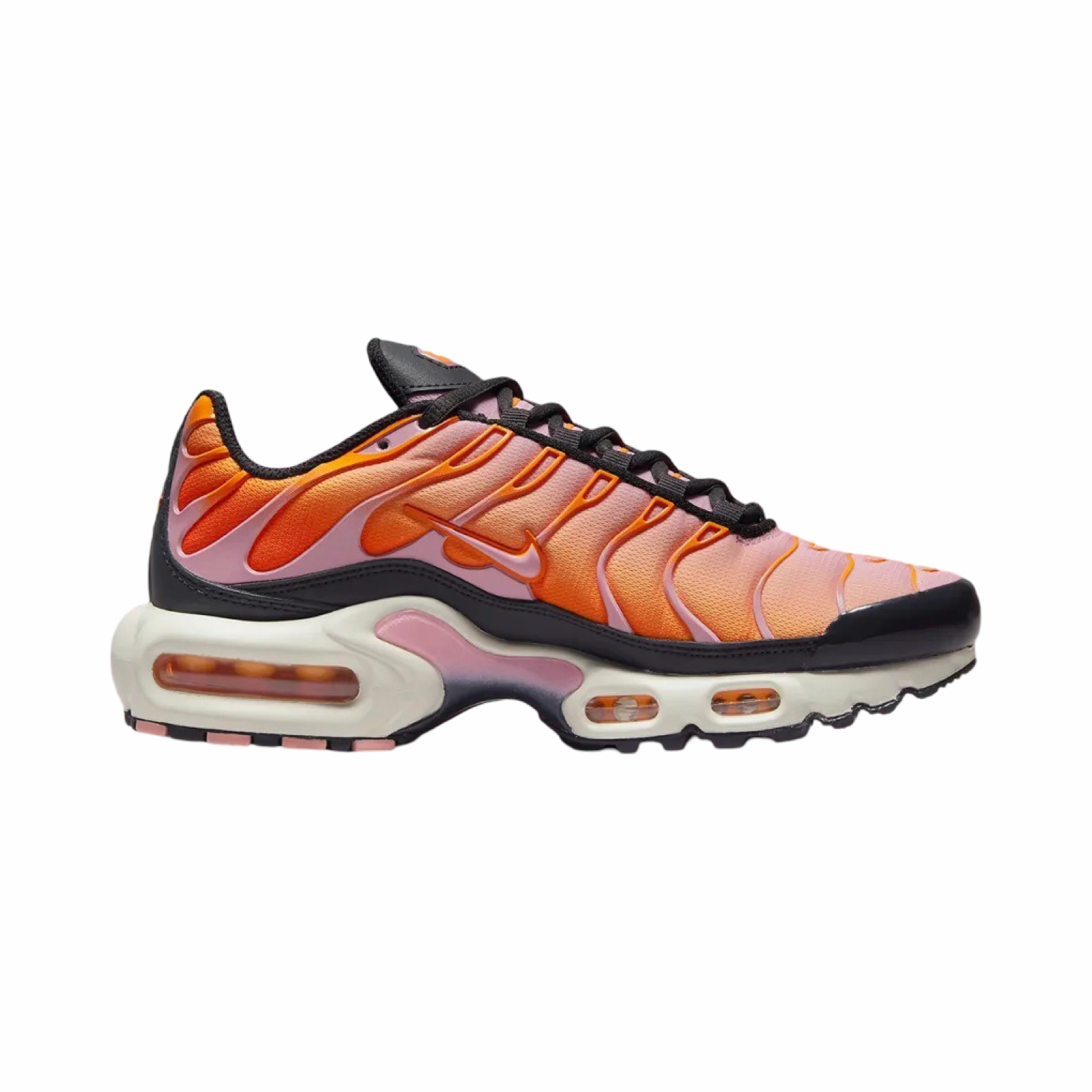 Nike Women's Air Max Plus TN Off Noir Medium Soft Pink Sherbert Street Shoes