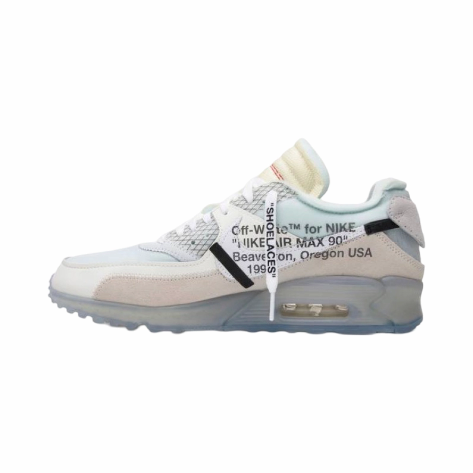 OFF-WHITE x Air Max 90 The Ten Sail White Muslin Nike casual sneakers with modern design