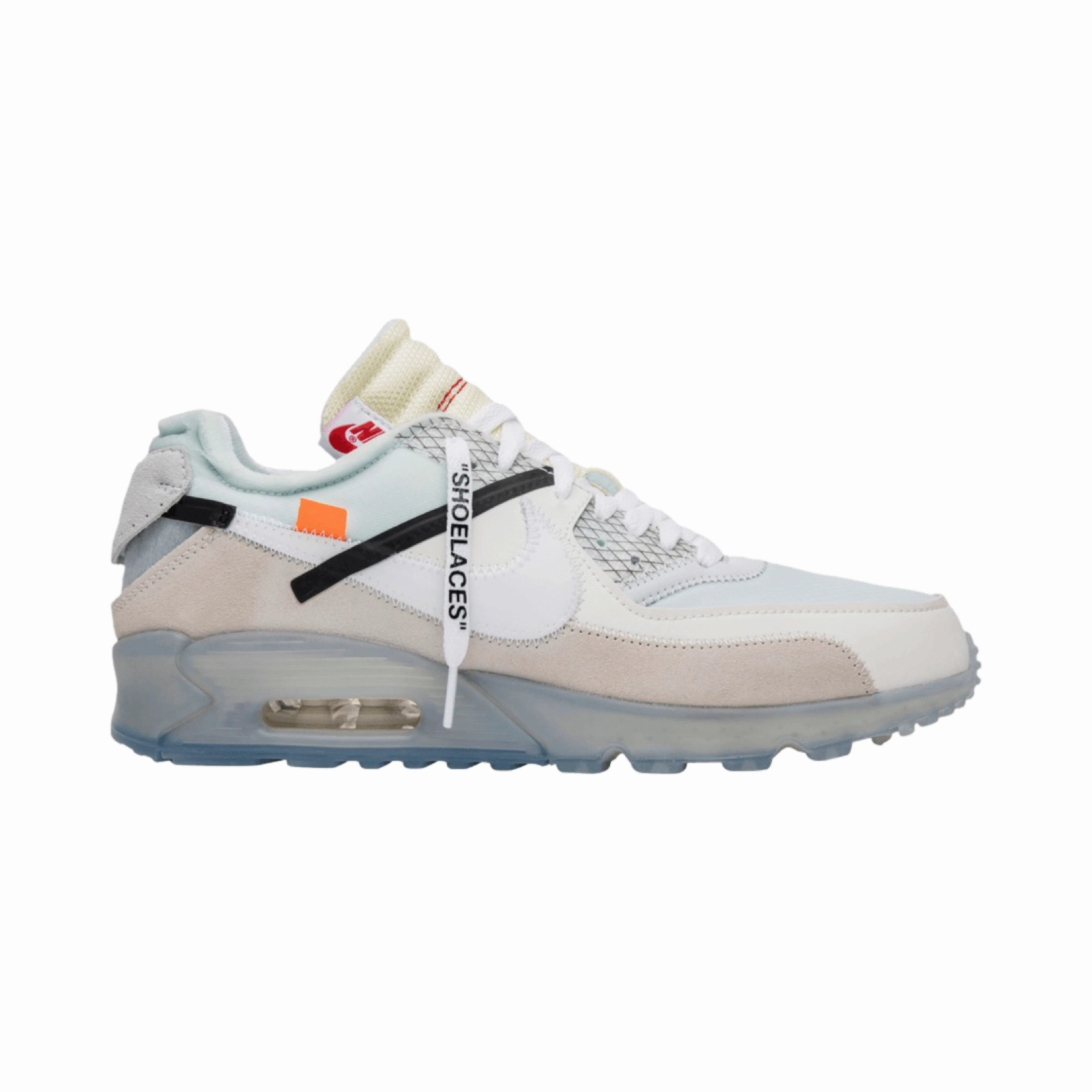 OFF-WHITE x Air Max 90 The Ten Sail White Muslin Street Shoes